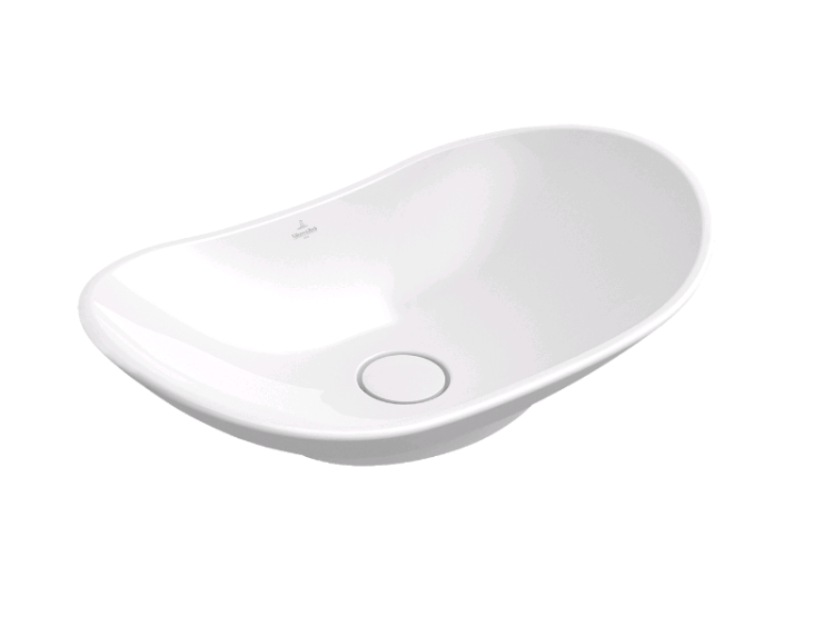 Раковина, Villeroy&Boch, My Nature, ширина, мм-610, глубина, мм-360, высота, мм-150, тип установки-накладной, отверстия для смесителя-отсутствуют, материал-санфарфор, грязеотталкивающее покрытие-CeramicPlus, крепёж-есть, цвет-альпийский белый