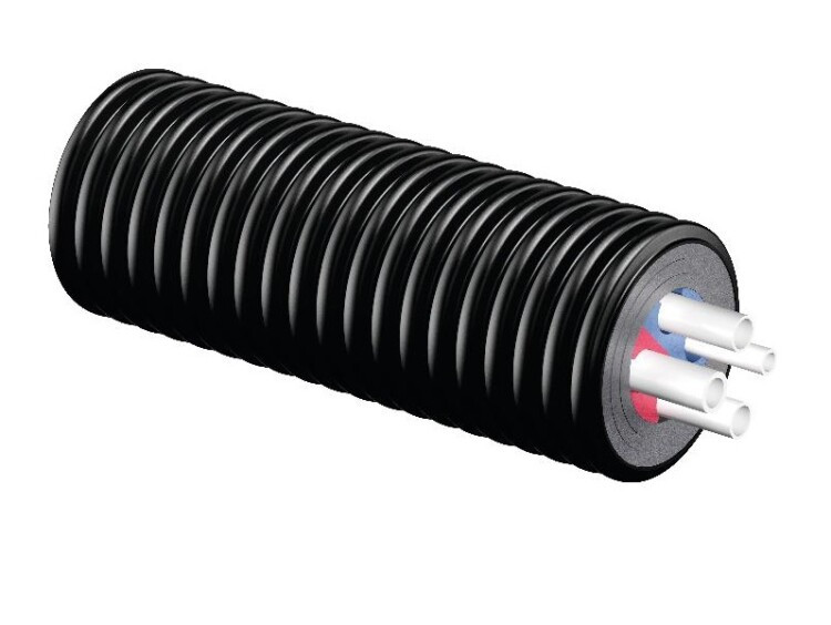 Труба Uponor Quattro 2 x 40/40+25/200 PN6/PN10 (бухта 100 м), для горячего водоснабжения и отопления