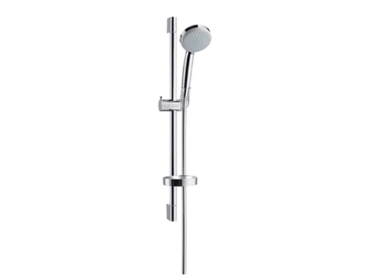 Душевой гарнитур, Hansgrohe, Croma 100 Vario/Unica’C, размер штанги, мм-650, размер шланга, мм-1600, диаметр ручного душа, мм-100, количество режимов-4, тип струи-Rain, Normal, Shampoo, Massage, цвет-хром