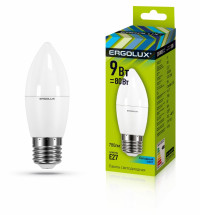 Светодиодная лампа E27 9W 4500K Ergolux LED-C35-9W-E27-4K 13171