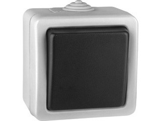 Выключатель кнопочный (серый) Volsten Marin V01-43-Z11-S (9447)