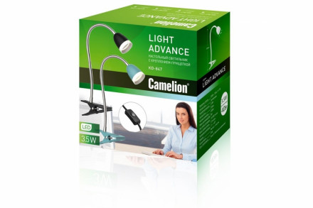 Светодиодный настольный светильник на прищепке Camelion KD-847 C01