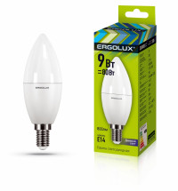 Светодиодная лампа E14 9W 6500K Ergolux LED-C35-9W-E14-6K 13169