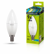 Светодиодная лампа E14 9W 4500K Ergolux LED-C35-9W-E14-4K 13168