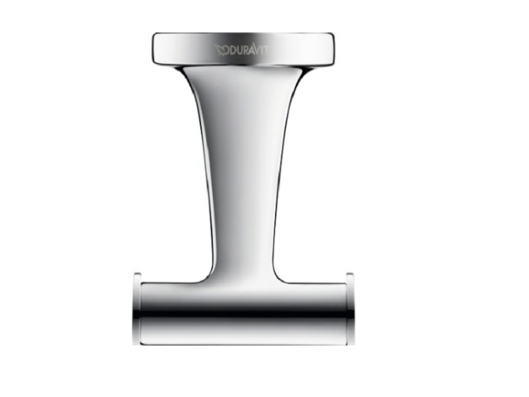 Крючок, Duravit, Starck T, двойной, ширина, мм-60, глубина, мм-76, тип установки-настенный, цвет-хром