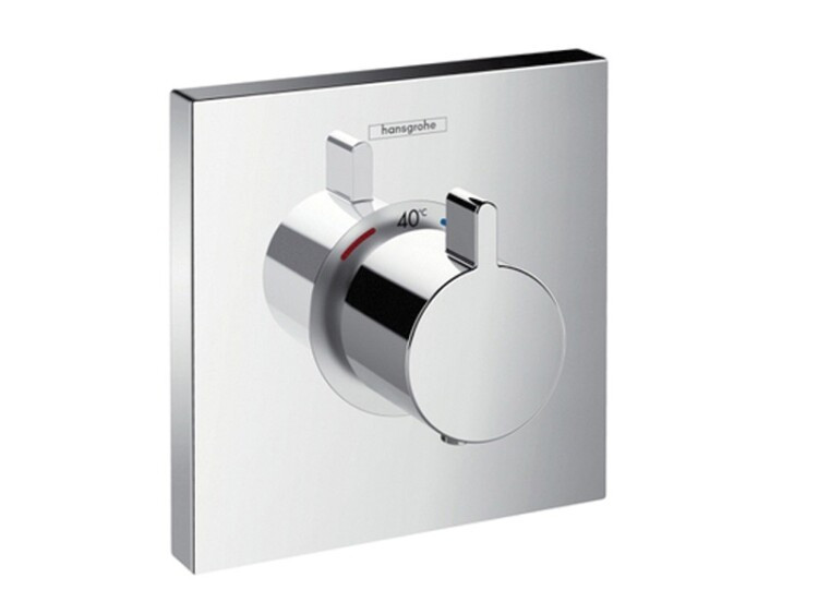 Смеситель для душа, Hansgrohe, ShowerSelect Highflow, тип открывания воды-рычажный, тип регулирования воды-термостатический картридж, монтаж-вертикальный (настенный), отверстия для монтажа-1, внутренняя часть-необходимо заказать, цвет-хром