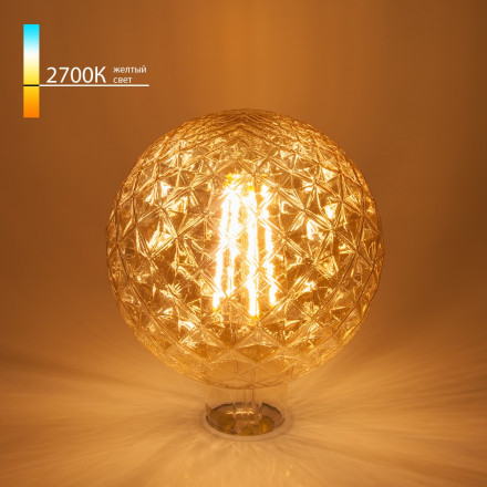 Лампа светодиодная Elektrostandard E27 8W 2700K золотистая 4690389136184