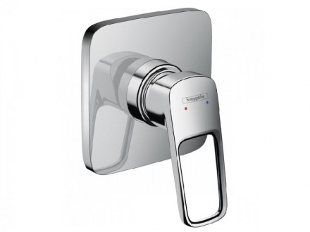 Смеситель для душа, Hansgrohe, Logis Loop, тип открывания воды-рычажный, монтаж-вертикальный встраиваемый (настенный), внутренняя часть-в комплект не входит (необходимо заказать), цвет-хром, 1 потребитель