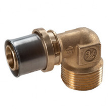 Угольник, Giacomini, RM127, 90°, Н, 1&quot;, 32 x 3, латунь, для труб GIACOTHERM, GIACOFLEX и многослойных