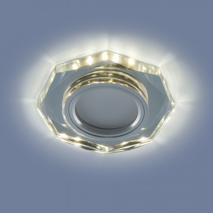 Встраиваемый светильник Elektrostandard со светодиодной подсветкой a044293 2226 MR16 SL зеркальный/серебро (8020 MR16 SL) SL зеркальный/серебро