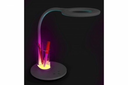 Светодиодный настольный сенсорный светильник, RGB-подсветка, пенал Camelion KD-826 C01