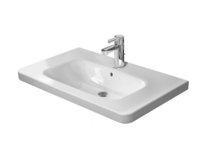 Раковина, Duravit, Durastyle, ширина, мм-800, глубина, мм-480, высота, мм-170, тип установки-подвесной, отверстия для смесителя-одно, перелив-есть, тип перелива-открытый, материал-керамика, крепёж-необходимо заказать, цвет-белый