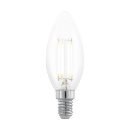 Лампа светодиодная филаментная диммируемая Eglo E14 3,5W 2200К прозрачная 11708