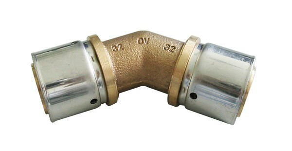 Угольник прессовый, Oventrop, Cofit P, 45°, 40, 40, латунь