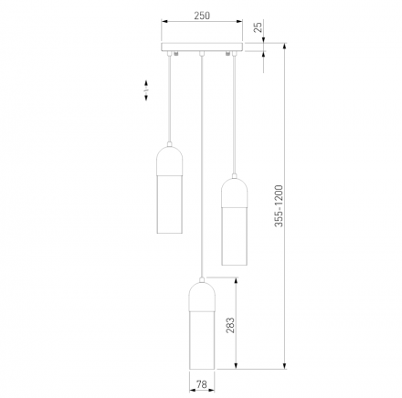 Подвесной светильник Airon Eurosvet 50180/3 янтарный (a052425)