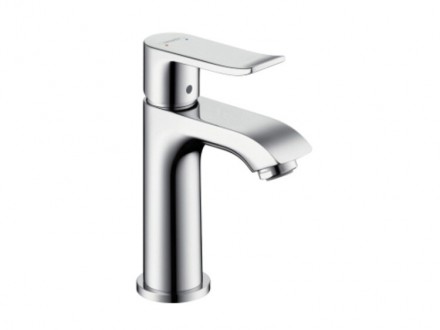 Смеситель для раковины, Hansgrohe, Metris, тип открывания воды-однорычажный, тип регулирования воды-керамический картридж, тип установки-на раковину, отверстия для монтажа-1, высота, мм-160, вынос излива, мм-125, тип излива-неподвижный, донный клапан-есть