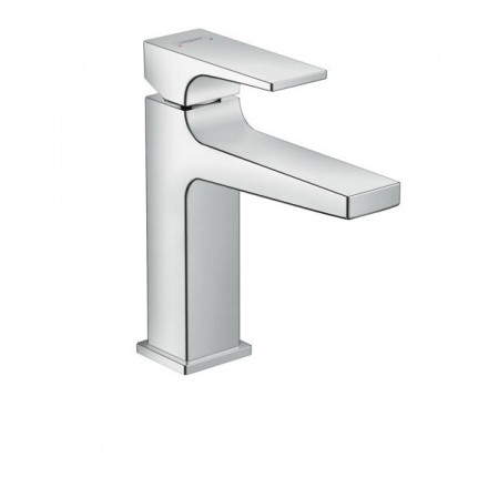Смеситель для раковины, Hansgrohe, Metropol, тип открывания воды-однорычажный, отверстия для монтажа-1, высота, мм-184, вынос излива, мм-135, цвет-хром, сливной клапан Push-Open (управление с помощью пробки, для раковин с переливом)