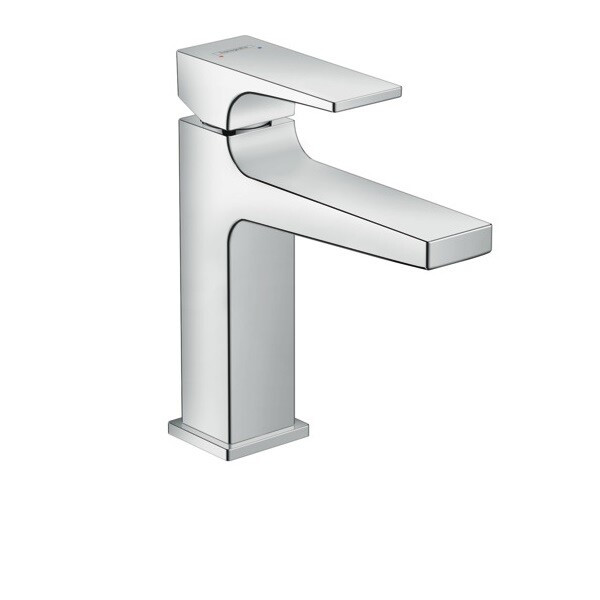 Смеситель для раковины, Hansgrohe, Metropol, тип открывания воды-однорычажный, отверстия для монтажа-1, высота, мм-184, вынос излива, мм-135, цвет-хром, сливной клапан Push-Open (управление с помощью пробки, для раковин с переливом)