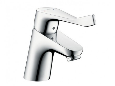 Смеситель для раковины, Hansgrohe, Focus, тип открывания воды-однорычажный, тип регулирования воды-керамический узел смешивания, отверстия для монтажа-1, высота, мм-197, вынос излива, мм-155, донный клапан-есть, тип подводки-гибкая, стандарт подвода воды-
