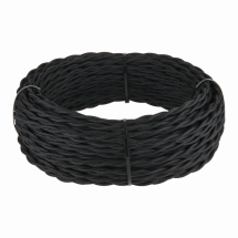 (a039930) Ретро кабель витой 3х2,5 (черный) 50 метров Werkel