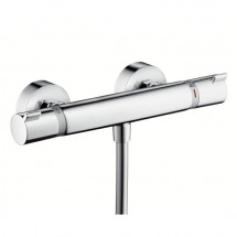 Смеситель для душа, Hansgrohe, Ecostat Comfort, тип открывания воды-вентильный, тип регулирования воды-термостатический картридж, монтаж-вертикальный (настенный), отверстия для монтажа-2, внутренняя часть-есть, цвет-хром
