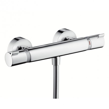 Смеситель для душа, Hansgrohe, Ecostat Comfort, тип открывания воды-вентильный, тип регулирования воды-термостатический картридж, монтаж-вертикальный (настенный), отверстия для монтажа-2, внутренняя часть-есть, цвет-хром