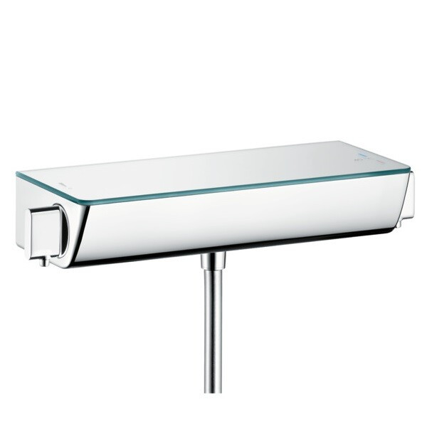Смеситель для душа, Hansgrohe, Ecostat Select, тип открывания воды-вентильный, тип регулирования воды-термостатический картридж, тип установки-встраиваемый, отверстия для монтажа-2, комплектация-шланговое подсоединение, цвет-хром, с шумопоглотителем