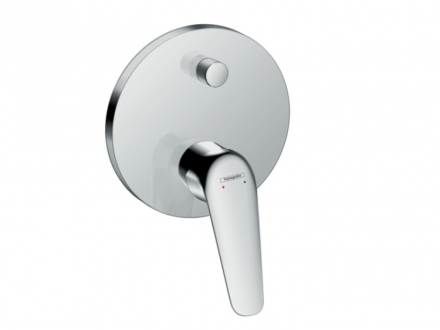 Смеситель для душа, Hansgrohe, Novus, тип открывания воды-однорычажный, тип установки-встраиваемый, отверстия для монтажа-1, комплектация-переключатель, внутренняя часть-необходимо заказать, цвет-хром