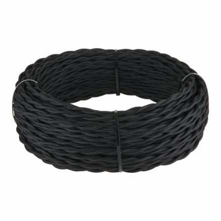 (a039928) Ретро кабель витой 3х1,5 (черный) 50 метров Werkel