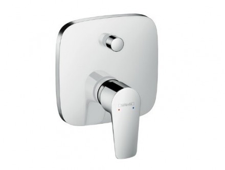 Смеситель для душа, Hansgrohe, Talis E, тип открывания воды-однорычажный, тип регулирования воды-керамический узел смешивания, комплектация-ручка, гильза, розетка, функциональный блок, переключатель, внутренняя часть-необходимо заказать, цвет-хром