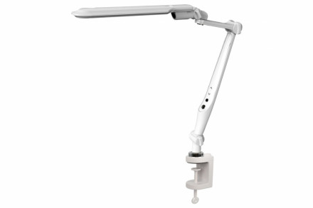 Настольная лампа на струбцине с сенсором Camelion KD-830 C01 белый 14014