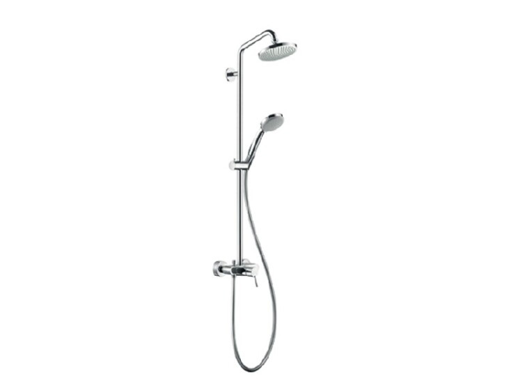Душевая стойка, Hansgrohe, Croma 100, смеситель-есть, тип открывания воды-однорычажный, тип регулирования воды-керамический картридж, верхний душ-есть, форма верхнего душа-круглая, размер верхнего душа-160, держатель верхнего душа-есть, вынос, мм-352, кол
